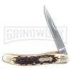 Uncle Henry Cat Paw Staglon Folding Knife - Satin Plain -AKC Knife Shop Schrade Uncle Henry cat paw satin BHQ 61903 er large