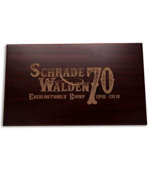 Schrade Limited Edition Walden 70th Anniversary Fixed Blade Knife - Satin Plain -AKC Knife Shop Schrade Walden 70th Anniversary Fixed SCPROM 16 37CP BHQ 49205 jr box large