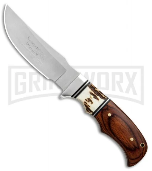 Schrade Limited Edition Walden 70th Anniversary Fixed Blade Knife - Satin Plain -AKC Knife Shop Schrade Walden 70th Anniversary Fixed SCPROM 16 37CP jr 3 large