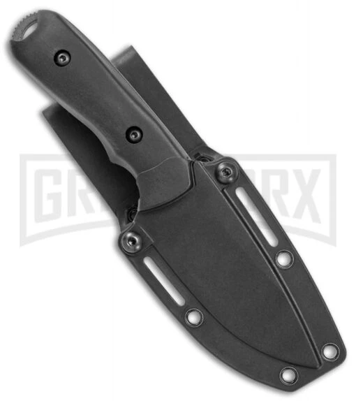 Schrade Mini Frontier Black Grivory Fixed Blade Knife - Black Plain -AKC Knife Shop Schrade mini frontier black grivory black BHQ 62036 er sheath large