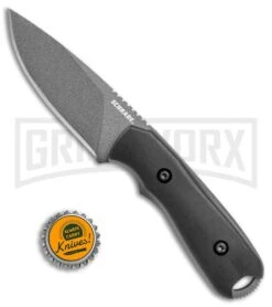 Schrade Mini Frontier Black Grivory Fixed Blade Knife - Black Plain -AKC Knife Shop Schrade mini frontier black grivory black BHQ 62036 er size large