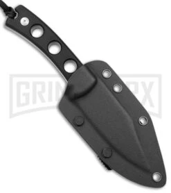 SENCUT Waxahachie Black G-10 Fixed Blade Knife - Satin Plain -AKC Knife Shop Sencut Waxahachie Fixed Blade Black G 10 Satin BHQ 164926 jr sheath 2 large