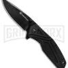 Smith & Wesson 1084308 Black Folding Knife - Black Plain -AKC Knife Shop Smith Wesson LL Black Black 1084308 BHQ 80713 jr large