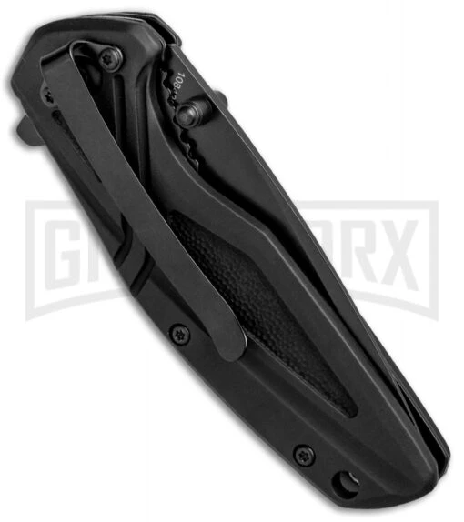 Smith & Wesson 1084308 Black Folding Knife - Black Plain -AKC Knife Shop Smith Wesson LL Black Black 1084308 BHQ 80713 jr side large