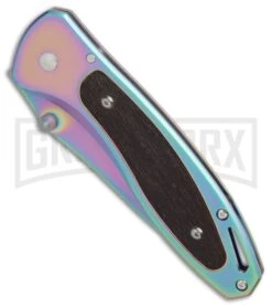 Smith & Wesson Rainbow Reflection Folding Knife - Spectrum Plain -AKC Knife Shop Smith Wesson Reflection rainbow spectrum BHQ 75354 er spine large