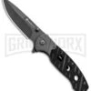 Smith & Wesson Black G-10 Clip Folding Knife - Gray Ti Plain -AKC Knife Shop Smith and Wesson Clip LL Black G 10 Gray 1100062 BHQ 93644 jr large