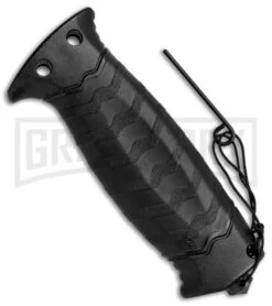 M&P Grip Swap Black Fixed Blade Knife - Black Serr -AKC Knife Shop Smith and Wesson Gripswap Small Large 1085886 BHQ 81341 jr large 2 large