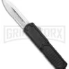 Titan D/A OTF Automatic Knife Black Carbon Fiber - Dagger Satin Serr -AKC Knife Shop Titan Black CF DA Auto Dagger Satin Serr GX 37621 jr large