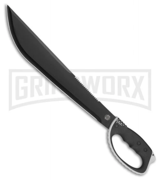 United Cutlery Colombian Ahoy Survival Fixed Blade Knife - Black Plain -AKC Knife Shop United Cutlery Colombian Ahoy Survival black BHQ 81413 er large