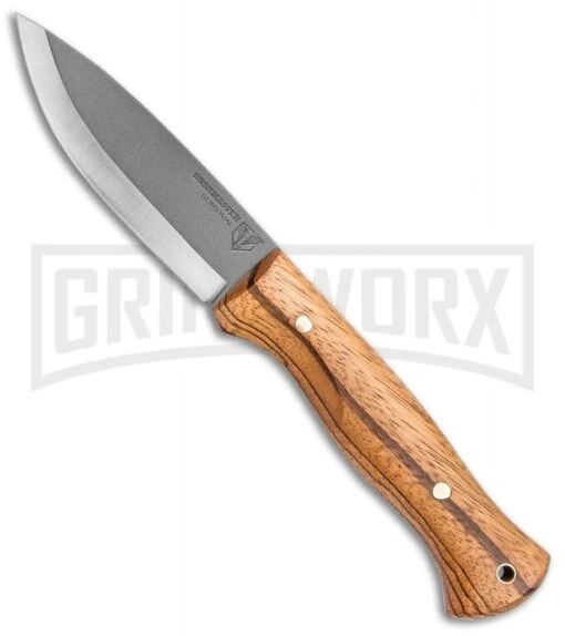 United Cutlery Bushmaster Explorer Wood Fixed Blade Knife - Gray Plain -AKC Knife Shop United cutlery bushmaster exporer wood BHQ 90213 jr large