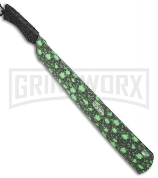 Z-Hunter 18" Green Skull Camo Machete Fixed Blade - Green Serr -AKC Knife Shop Z Hunter 18in Green Skull Camo Machette Green Serr ZB 157SC BP 19892 jr spine large