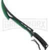 Z-Hunter Annihilator Black/Green Machete - Two-Tone Serr -AKC Knife Shop Z Hunter Annihilator Machete Green Black TT BP 22679 jr large