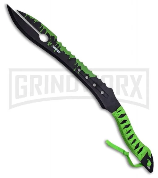 Z-Hunter Monstrosity Green Machete - Black Plain -AKC Knife Shop Z Hunter Monstrosity Machete Green black ZB 123 BHQ 65752 er large