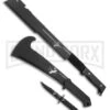 Z-Hunter Zombie Machete Set Black (3 Piece Set) - Black Plain -AKC Knife Shop Z Hunter Zombie Machete Set Black 3 Piece Set BP 22662 jr large