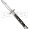 AGA Campolin 13" Stiletto Swinguard Stag Auto Knife - Bayonet -AKC Knife Shop aga 13in swing stag bayo cm large