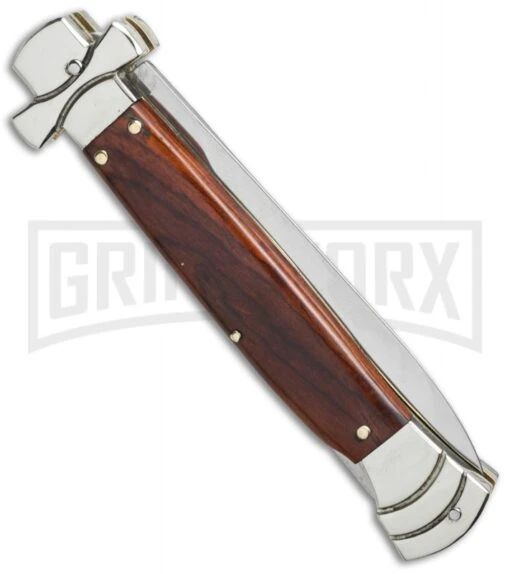 A.G.A. Campolin 9" Maltese Cross Stiletto Cocobolo Automatic Knife - Dagger -AKC Knife Shop aga 9in maltese coco dagger side cm large