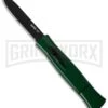 AKC 077 Concord Dark Green OTF Automatic Knife - Black Plain -AKC Knife Shop akc 077 otf dark green black plain cm large