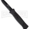 AKC 777 Blackfinger Tactical Black OTF Automatic Knife - Dagger Black Plain -AKC Knife Shop akc 777 blackfinger tactical large