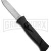 AKC 777 Blackfinger Black OTF Automatic Knife - Flat Grind Satin Plain -AKC Knife Shop akc blackfinger black satin large