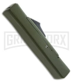 AKC Minion Concord Green OTF Automatic Knife - Flat Grind Polish Plain -AKC Knife Shop akc minion NATO flat side large