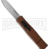 AKC Minion Concord Coyote Brown OTF Automatic Knife - Satin Plain -AKC Knife Shop akc minion otf brown satin cm large