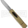 AKC Minion Concord Desert Tan OTF Automatic Knife - Satin Plain -AKC Knife Shop akc minion otf desert tan satin cm large