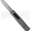 AKC Minion Concord Gray OTF Automatic Knife - Satin Plain -AKC Knife Shop akc minion otf grey satin cm large