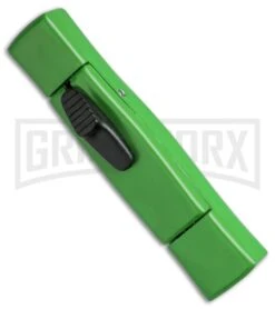 AKC Minion Concord Green OTF Automatic Knife - Satin Plain -AKC Knife Shop akc minion satin flat lime green BHQ dl spine large