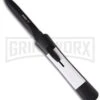 AKC Concord Black/White OTF Automatic Knife - Dagger Black Plain -AKC Knife Shop akc otf concord white scale large