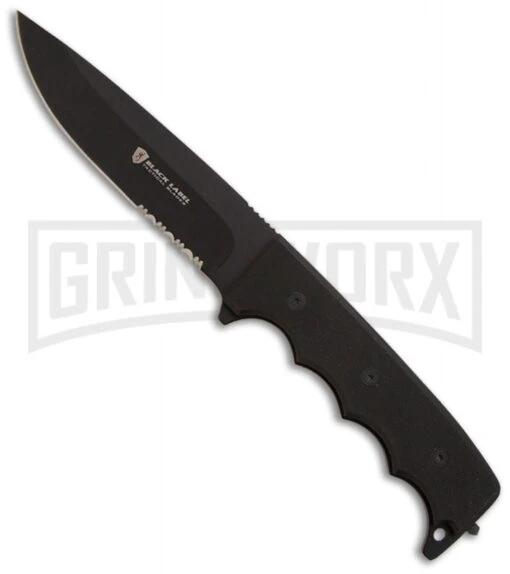 Browning Black Label Stone Cold Spear Fixed Blade Knife - Black Serr -AKC Knife Shop black label 116bl stone cold fixed g 10 spear 320116bl large