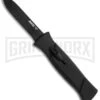 AKC 777 Blackfinger Black OTF Automatic Knife - Flat Grind Black Plain -AKC Knife Shop blackfinger black black flat large