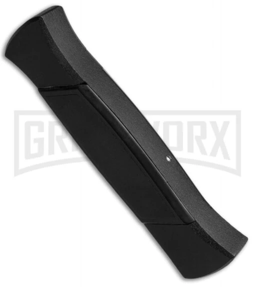 AKC 777 Blackfinger Black OTF Automatic Knife - Flat Grind Black Plain -AKC Knife Shop blackfinger black black flat side large