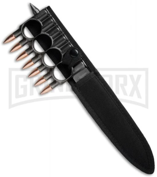 United Cutlery Black Legion Bullet Guard Fixed Blade Knife - Two-Tone Serr -AKC Knife Shop blade play fixed bv187 sheath cm large