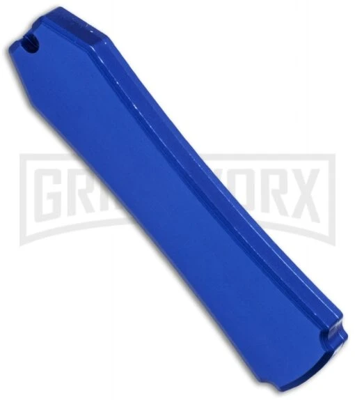 Coffin Blaster Metallic Blue DA/OTF Automatic Knife - Bead Blast Plain -AKC Knife Shop blade play otf t279931 9 side large