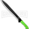 Wartech Biohazard Zombie Wilderness Green Machete - Black Plain -AKC Knife Shop bladeplay zombie machete h 1315 large