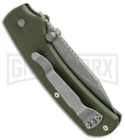 Boker Plus CLB XS Olive Green G-10 Folding Knife - Bead Blast Plain -AKC Knife Shop boker 01bo538 side cm large