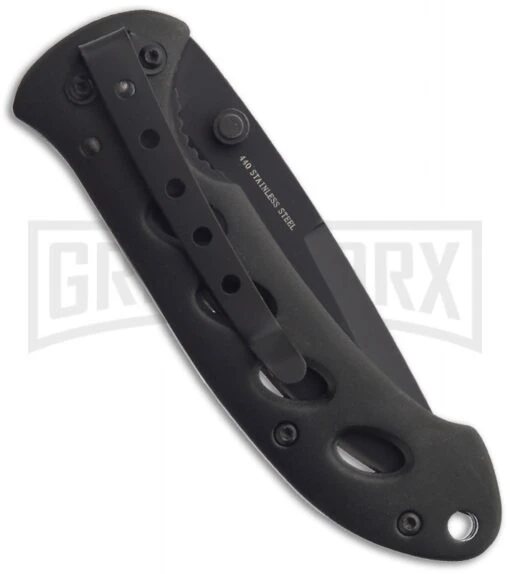 Boker Magnum Shadow Folding Knife - Black Plain -AKC Knife Shop boker magnum 01mb428 back large