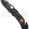 Boker Magnum Mini FD Rescue Black Folding Knife - Black Plain -AKC Knife Shop boker magnum 01ry409 large