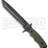 Boker Magnum Merc Green Fixed Blade Knife - Black Stonewash Serr -AKC Knife Shop boker magnum 02sc257 large