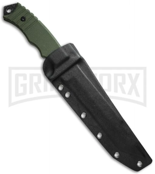 Boker Magnum Merc Green Fixed Blade Knife - Black Stonewash Serr -AKC Knife Shop boker magnum 02sc257 sheath large