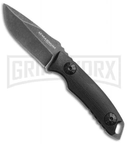 Boker Magnum 02SC745 Lil Friend Clip Point Fixed Blade - Stonewash Plain -AKC Knife Shop boker magnum 02sc745 fixed large