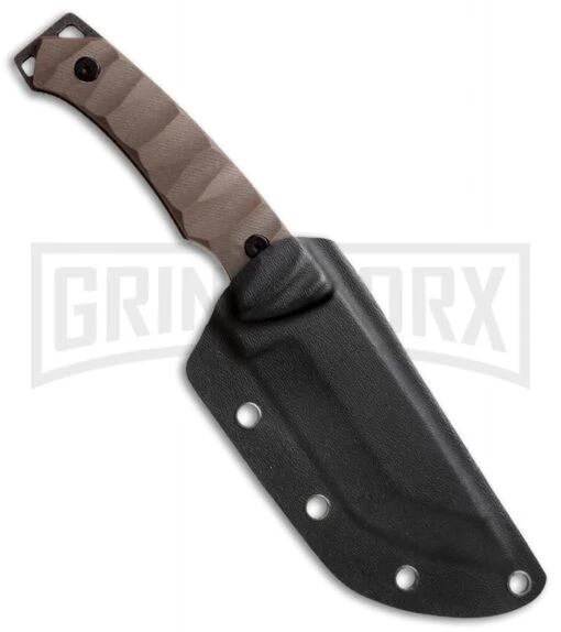 Boker Magnum Breacher Brown G-10 Fixed Blade - Smokewash Plain -AKC Knife Shop boker magnum breacher fixed smokewash 02mb540 sheath large