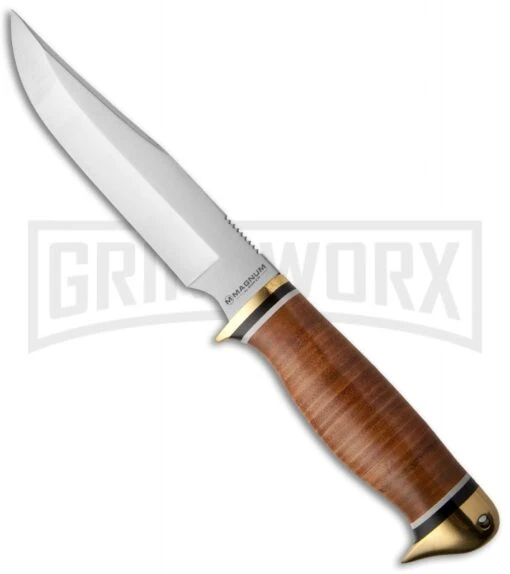 Boker Magnum Duck Head Bowie Fixed Blade Knife - Satin Plain -AKC Knife Shop boker magnum duck head bowie 02mb598 large