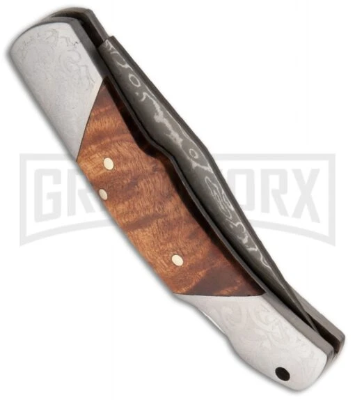 Boker Magnum Duke Folding Knife - Damascus Plain -AKC Knife Shop boker magnum duke 01mb946dam side large