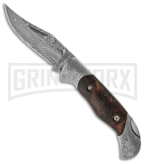 Boker Magnum Empress Folding Knife - Damascus Plain -AKC Knife Shop boker magnum empress dam folder 01mb789dam large