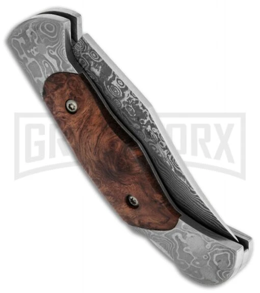 Boker Magnum Empress Folding Knife - Damascus Plain -AKC Knife Shop boker magnum empress dam folder 01mb789dam side large