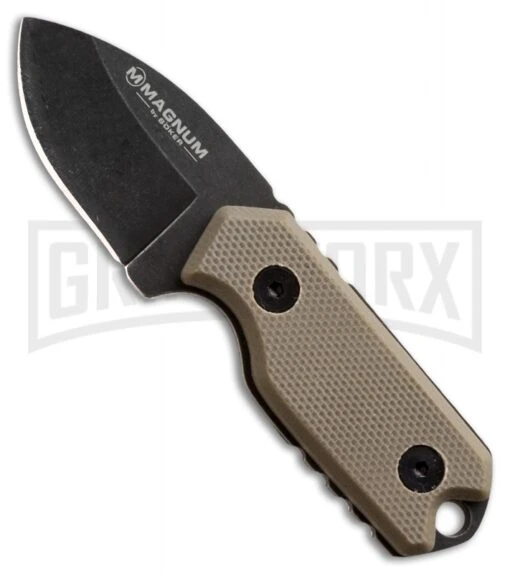 Boker Magnum 02SC743 Lil Friend Micro Neck Knife - Black Plain -AKC Knife Shop boker magnum lil friend micro neck knife stonewash 02sc743 BHQ 17494 jr large