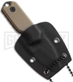 Boker Magnum 02SC743 Lil Friend Micro Neck Knife - Black Plain -AKC Knife Shop boker magnum lil friend micro neck knife stonewash 02sc743 sheath large