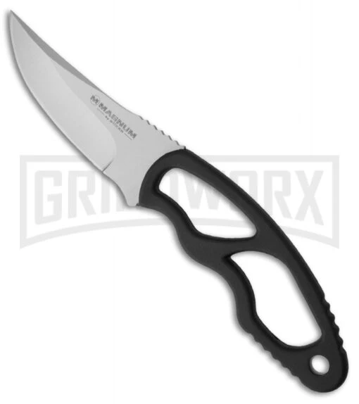 Boker Magnum Neck Flash Fixed Blade Knife - Satin Plain -AKC Knife Shop boker magnum neck flash 02mb210 large