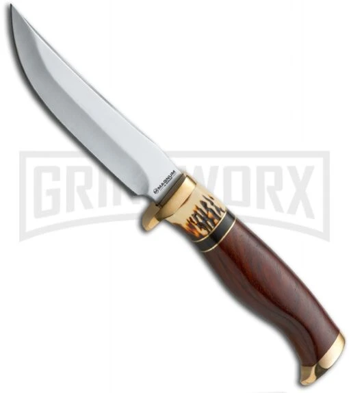 Boker Magnum Premium Skinner Fixed Blade Knife - Satin Plain -AKC Knife Shop boker magnum premium skinner 02ll163 large